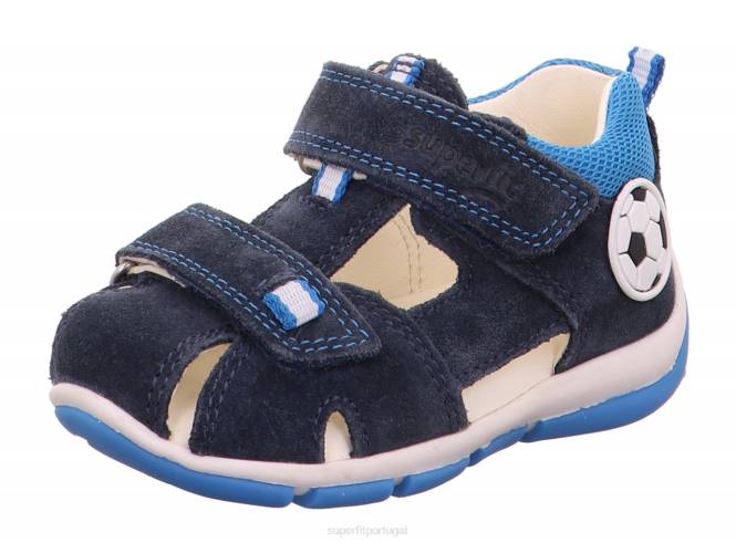 Superfit azul/turquesa bebês freddy - sandália com fecho de velcro JFFX223
