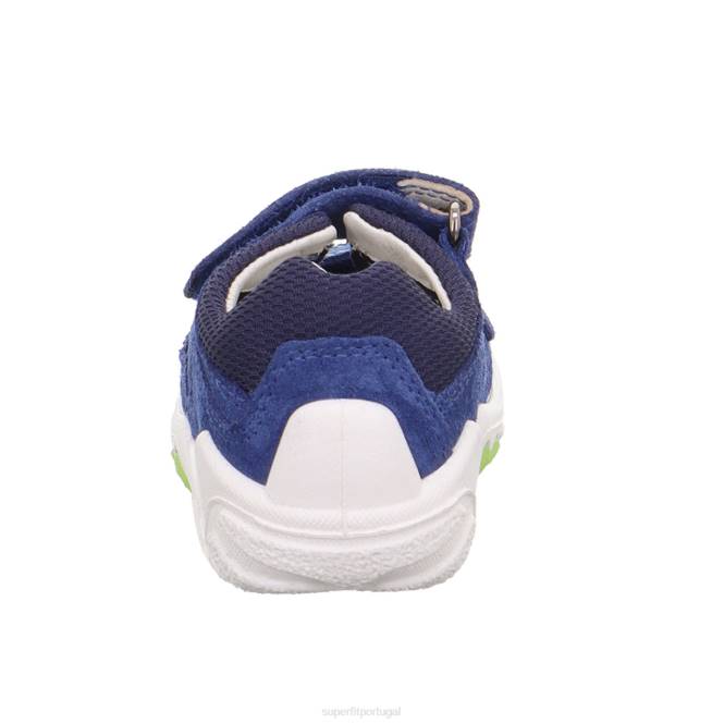Superfit azul/verde claro bebês flow - sandália com fecho de velcro JFFX179