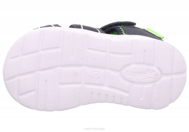 Superfit azul/verde claro bebês wave - sandália com fecho de velcro JFFX228