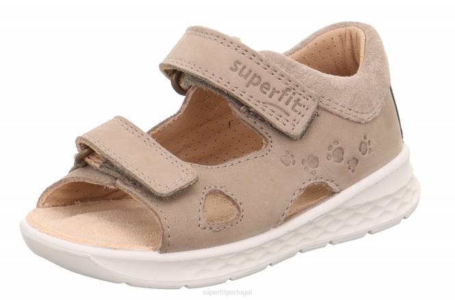 Superfit bege/azul bebês lagoa - sandália com fecho de velcro JFFX230