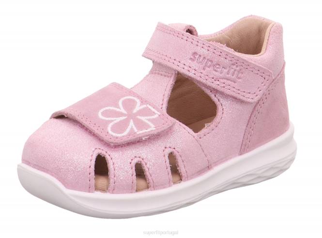 Superfit rosa bebês bumblebee - sandália com fecho de velcro JFFX224