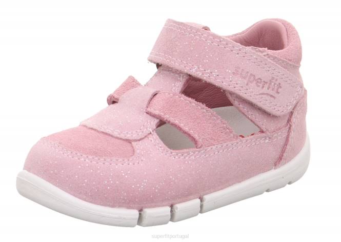 Superfit rosa bebês flexy - sandália com fecho de velcro JFFX170