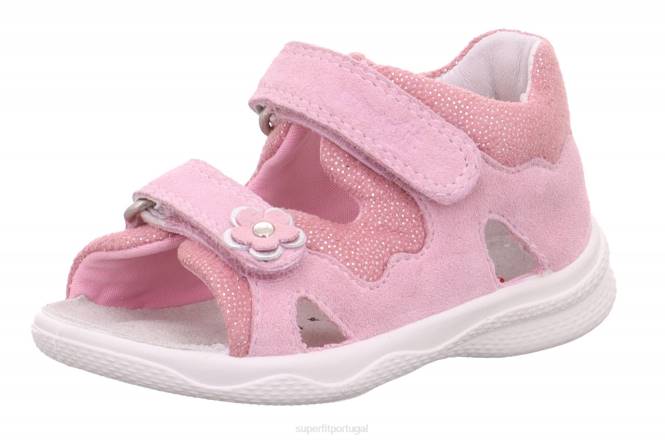 Superfit rosa bebês polly - sandália com fecho de velcro JFFX203
