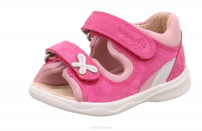 Superfit rosa bebês polly - sandália com fecho de velcro JFFX220