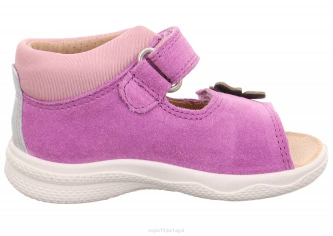 Superfit roxo bebês polly - sandália com fecho de velcro JFFX196