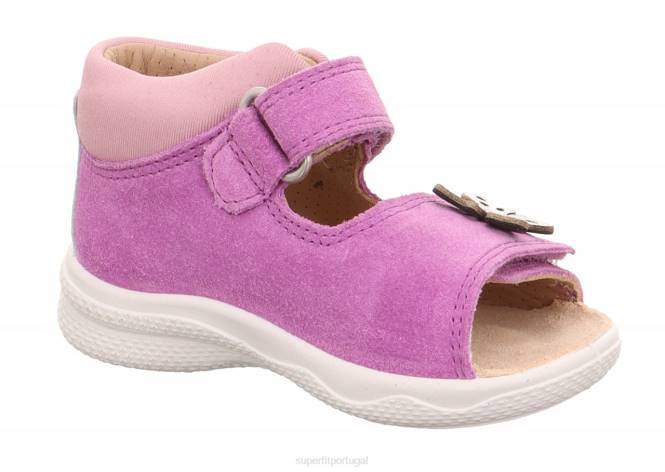 Superfit roxo bebês polly - sandália com fecho de velcro JFFX196