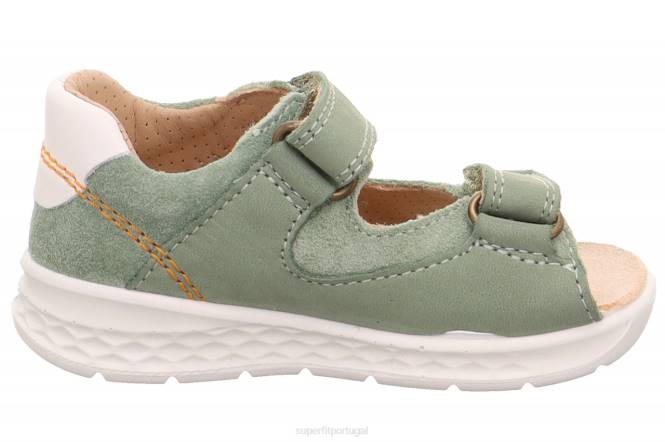 Superfit verde claro/laranja bebês lagoa - sandália com fecho de velcro JFFX182