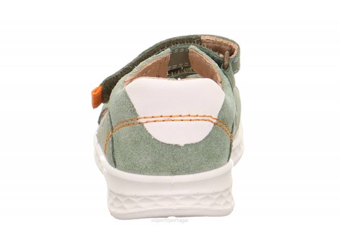 Superfit verde claro/laranja bebês lagoa - sandália com fecho de velcro JFFX182