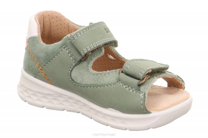 Superfit verde claro/laranja bebês lagoa - sandália com fecho de velcro JFFX182