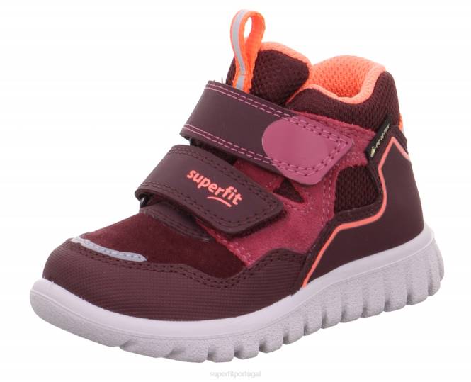 Superfit Laranja vermelha bebês sport7 mini - tênis cano alto com fecho de velcro JFFX273