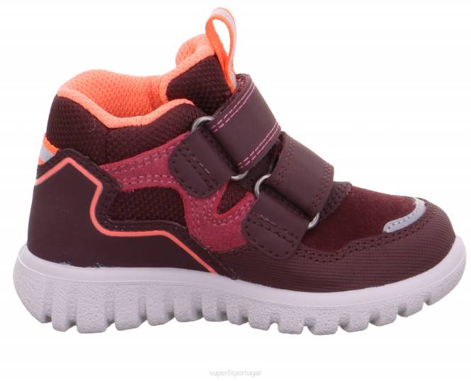 Superfit Laranja vermelha bebês sport7 mini - tênis cano alto com fecho de velcro JFFX273