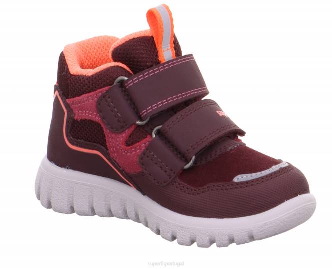 Superfit Laranja vermelha bebês sport7 mini - tênis cano alto com fecho de velcro JFFX273