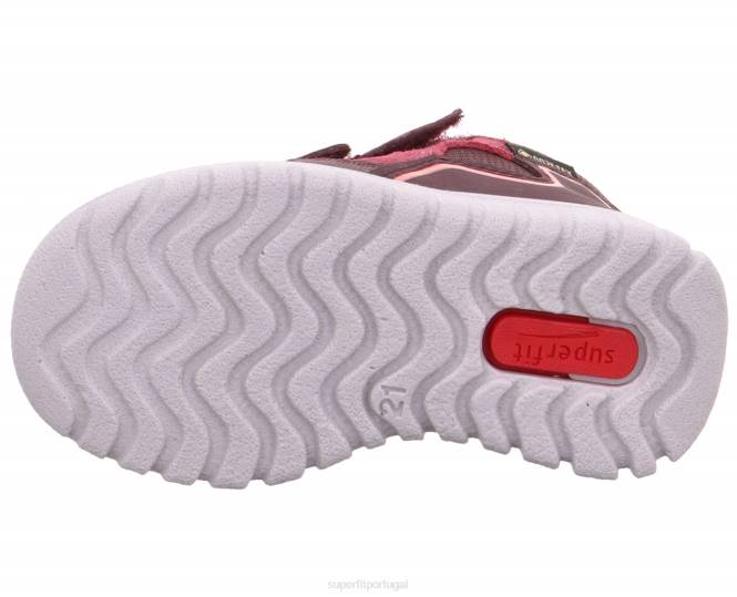 Superfit Laranja vermelha bebês sport7 mini - tênis cano alto com fecho de velcro JFFX273