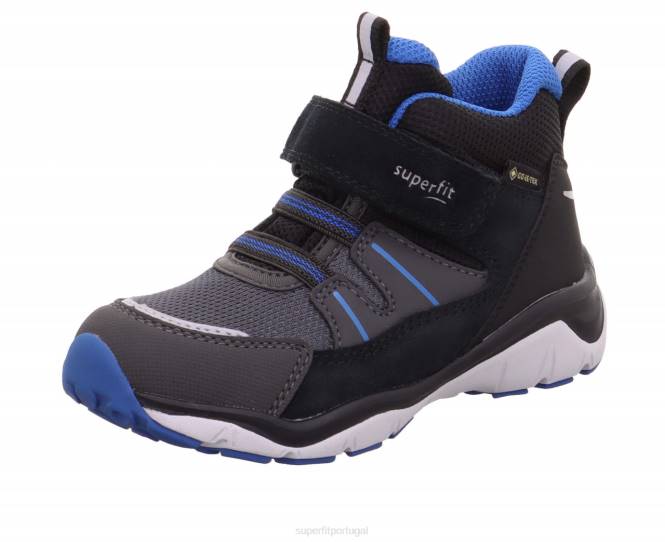 Superfit Preto Azul bebês sport5 - tênis de cano alto com fecho de velcro JFFX408