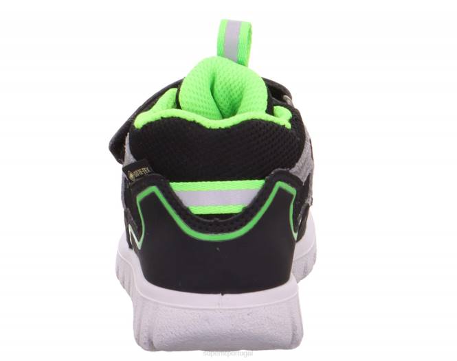 Superfit Preto Verde bebês sport7 mini - tênis cano alto com fecho de velcro JFFX401