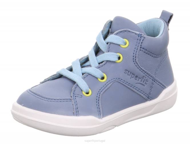 Superfit azul/azul claro bebês superfree - tênis alto com cadarço JFFX301