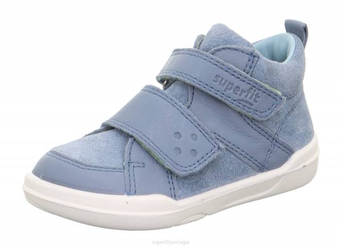 Superfit azul bebês superfree - tênis cano alto com fecho de velcro JFFX327