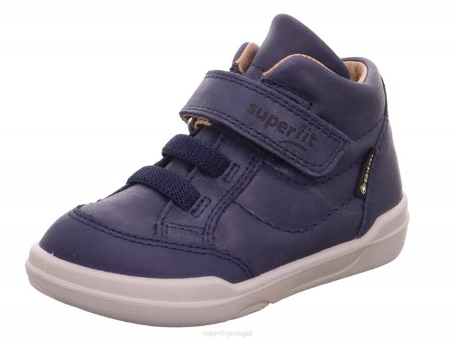 Superfit azul bebês superfree - tênis cano alto com fecho de velcro JFFX411