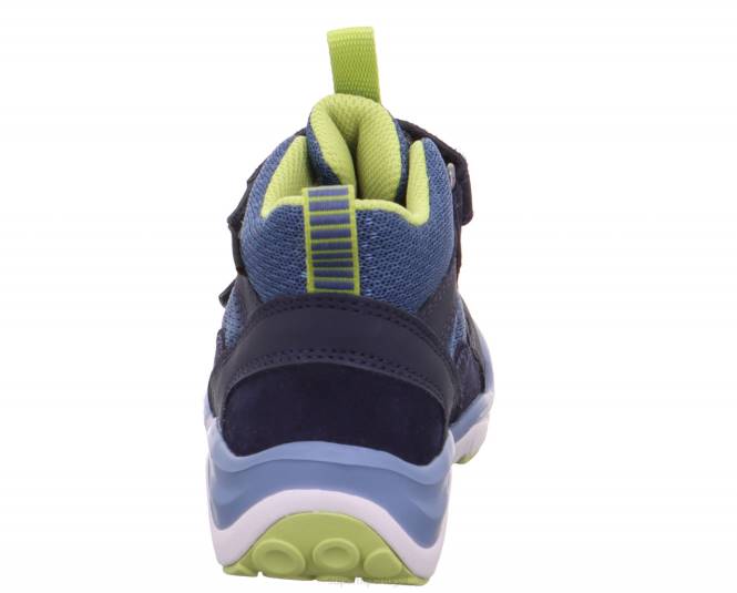 Superfit azul/verde claro bebês sport5 - tênis de cano alto com fecho de velcro JFFX383
