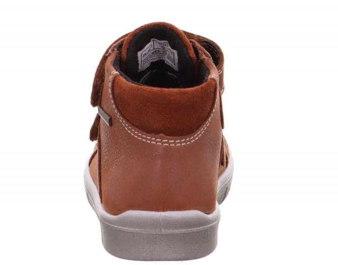 Superfit marrom bebês ulli - tênis de cano alto com fecho de velcro JFFX426