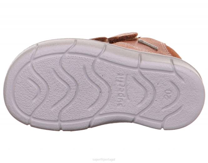 Superfit marrom bebês ulli - tênis de cano alto com fecho de velcro JFFX426