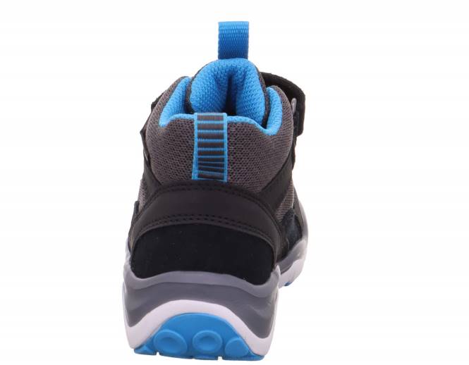 Superfit preto/azul claro bebês sport5 - tênis de cano alto com fecho de velcro JFFX416