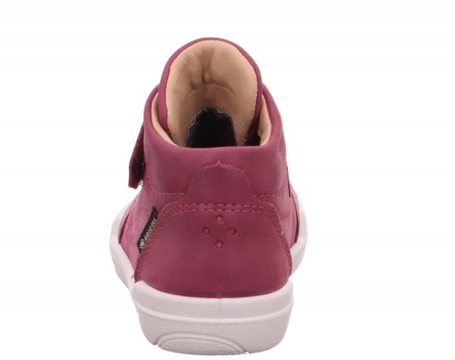 Superfit rosa bebês superfree - tênis cano alto com fecho de velcro JFFX413