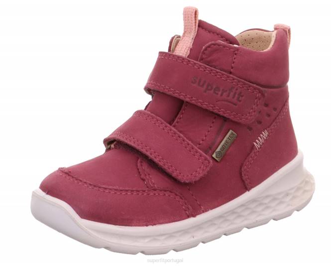Superfit rosa/laranja bebês brisa - tênis cano alto com velcro JFFX433