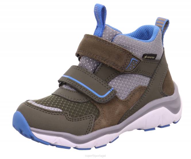 Superfit verde/azul claro bebês sport5 - tênis de cano alto com fecho de velcro JFFX387