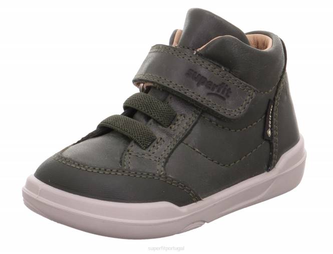 Superfit verde bebês superfree - tênis cano alto com fecho de velcro JFFX372