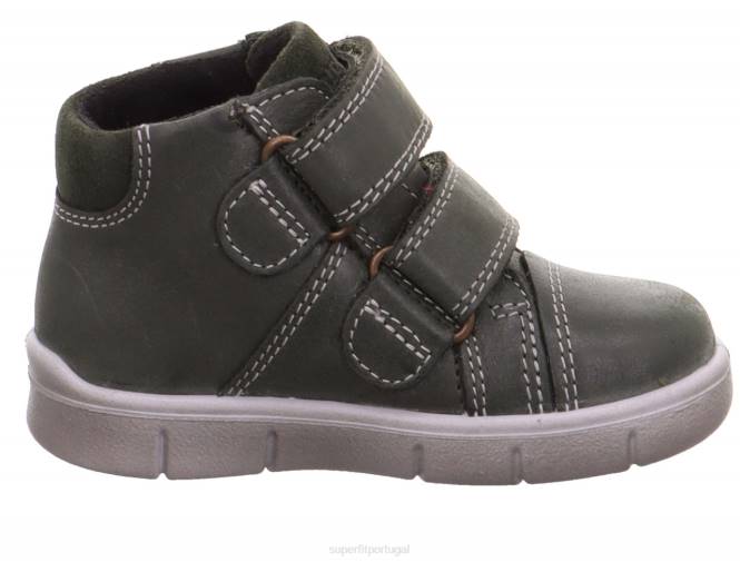 Superfit verde bebês ulli - tênis de cano alto com fecho de velcro JFFX389