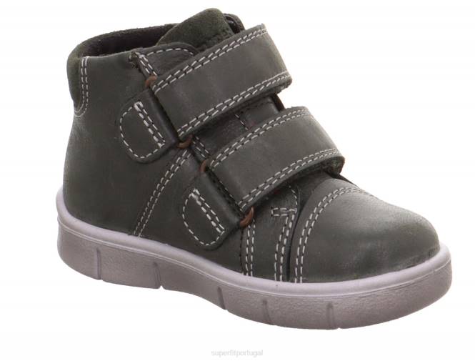 Superfit verde bebês ulli - tênis de cano alto com fecho de velcro JFFX389