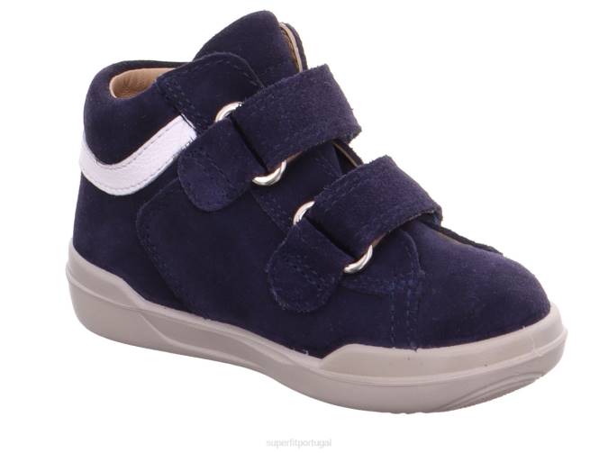 Superfit Branco azulado bebês superfree - tênis cano baixo com velcro JFFX351