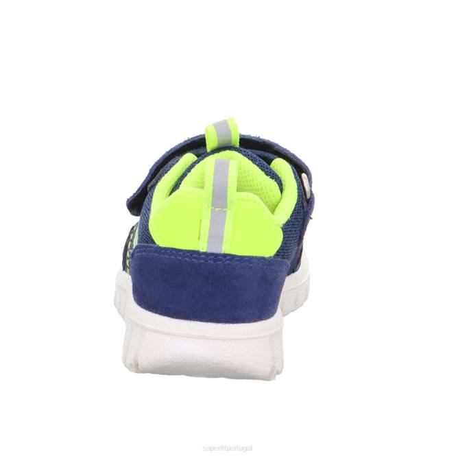 Superfit azul amarelo bebês sport7 mini - tênis baixo com fecho de velcro JFFX316