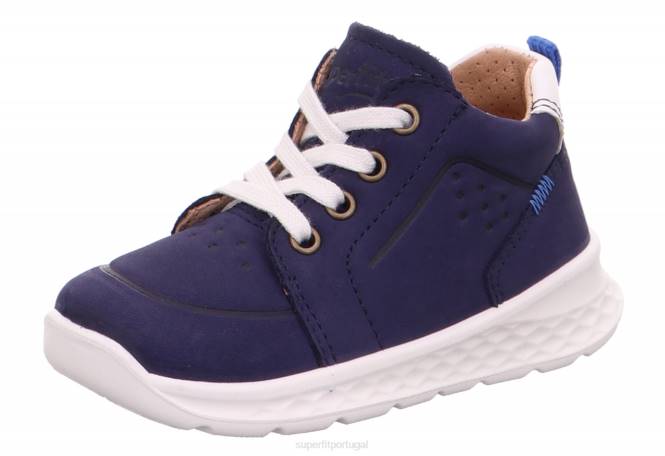 Superfit azul/azul claro bebês brisa - tênis baixo com cadarço JFFX253
