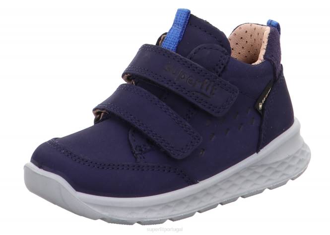Superfit azul/azul claro bebês brisa - tênis cano baixo com velcro JFFX278