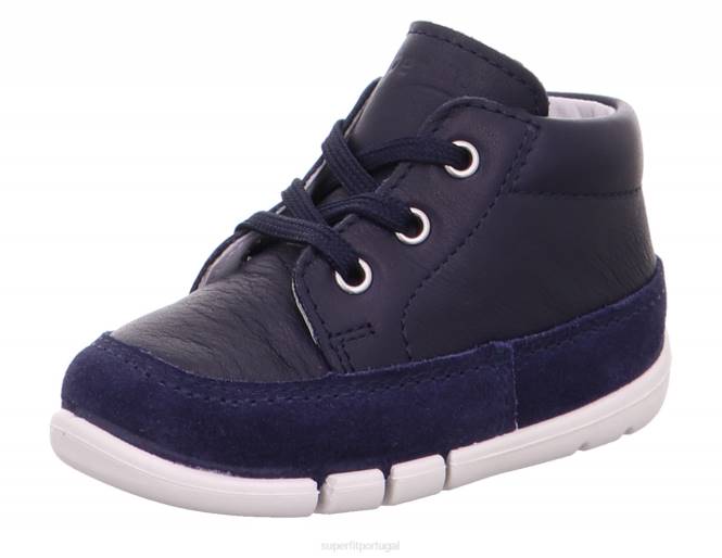 Superfit azul bebês flexy - tênis cano baixo com cadarço JFFX354