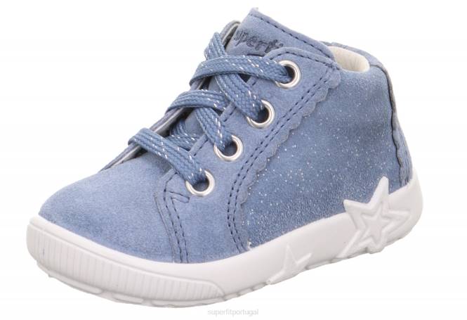 Superfit azul bebês starlight - tênis cano baixo com cadarço JFFX281