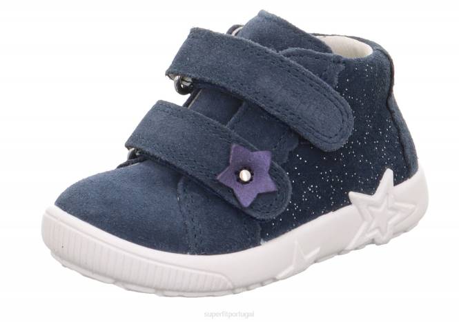 Superfit azul bebês starlight - tênis cano baixo com velcro JFFX362