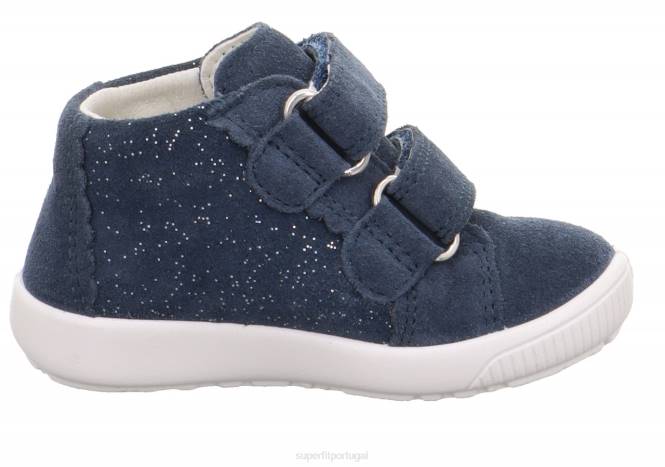 Superfit azul bebês starlight - tênis cano baixo com velcro JFFX362