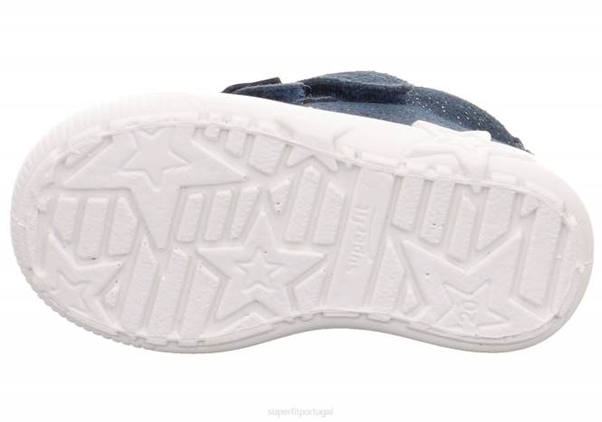 Superfit azul bebês starlight - tênis cano baixo com velcro JFFX362
