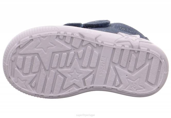 Superfit azul bebês starlight - tênis cano baixo com velcro JFFX378