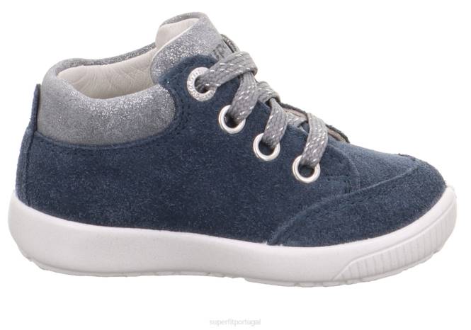 Superfit azul/cinza claro bebês starlight - tênis cano baixo com cadarço JFFX288