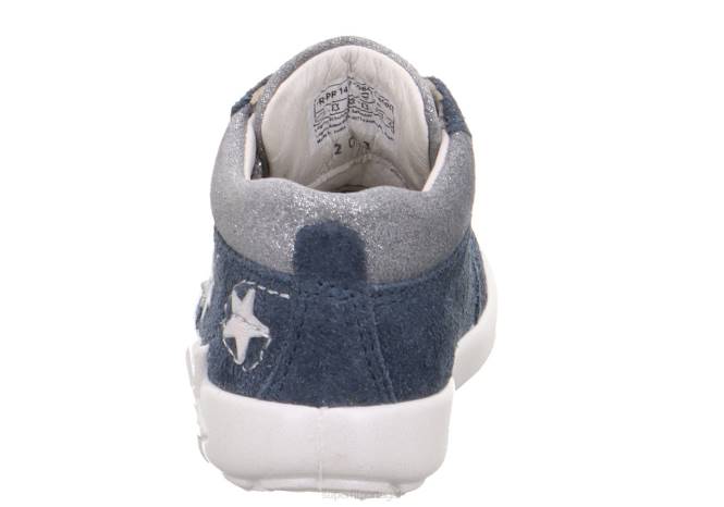 Superfit azul/cinza claro bebês starlight - tênis cano baixo com cadarço JFFX288
