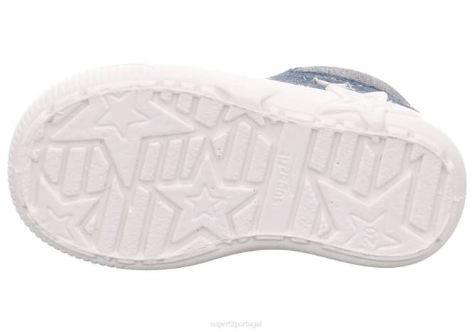 Superfit azul/cinza claro bebês starlight - tênis cano baixo com cadarço JFFX288