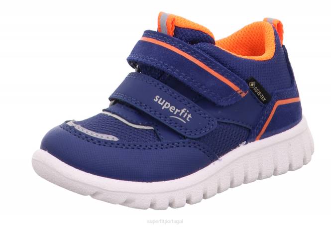 Superfit azul/laranja bebês sport7 mini - tênis baixo com fecho de velcro JFFX259