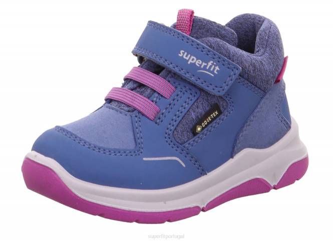 Superfit azul/rosa bebês cooper - tênis cano baixo com velcro JFFX370