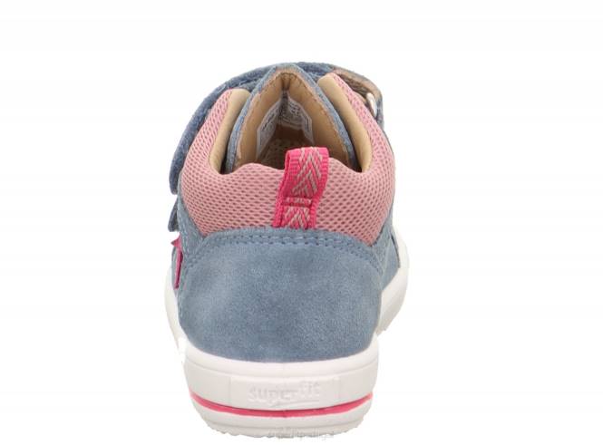Superfit azul/rosa bebês moppy - tênis cano baixo com velcro JFFX342