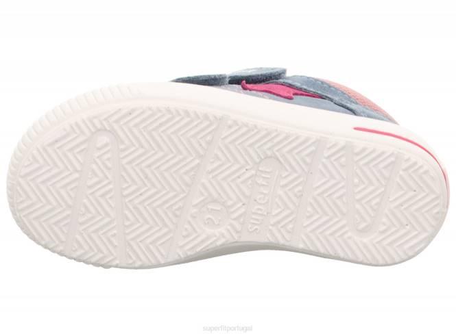Superfit azul/rosa bebês moppy - tênis cano baixo com velcro JFFX342