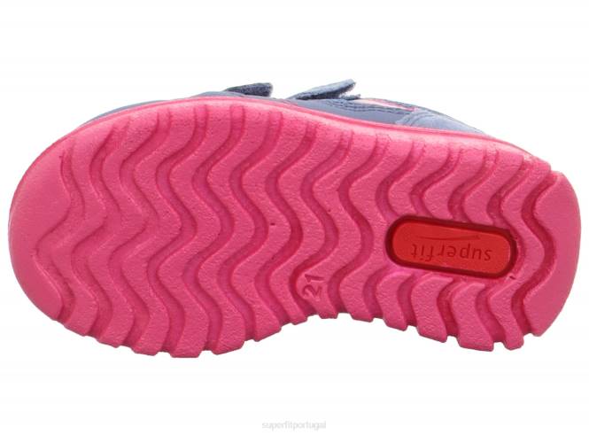 Superfit azul/rosa bebês sport7 mini - tênis baixo com fecho de velcro JFFX238